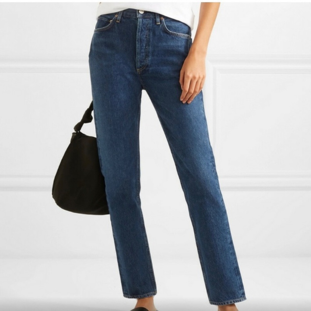 COPY - Agolde Remy High Rise Straight Blue Jeans